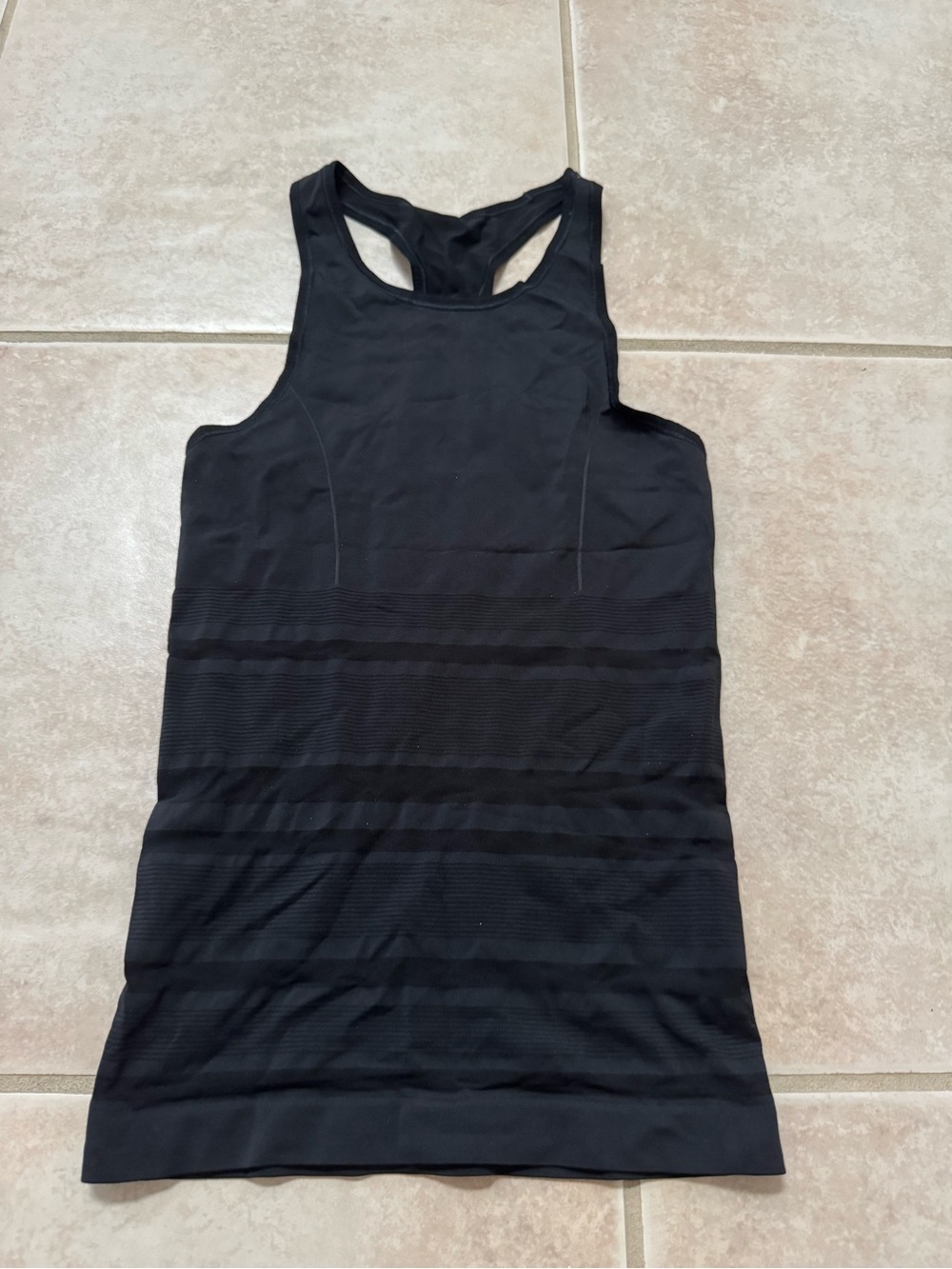 lululemon athletica Black Racerback Seamless Tank